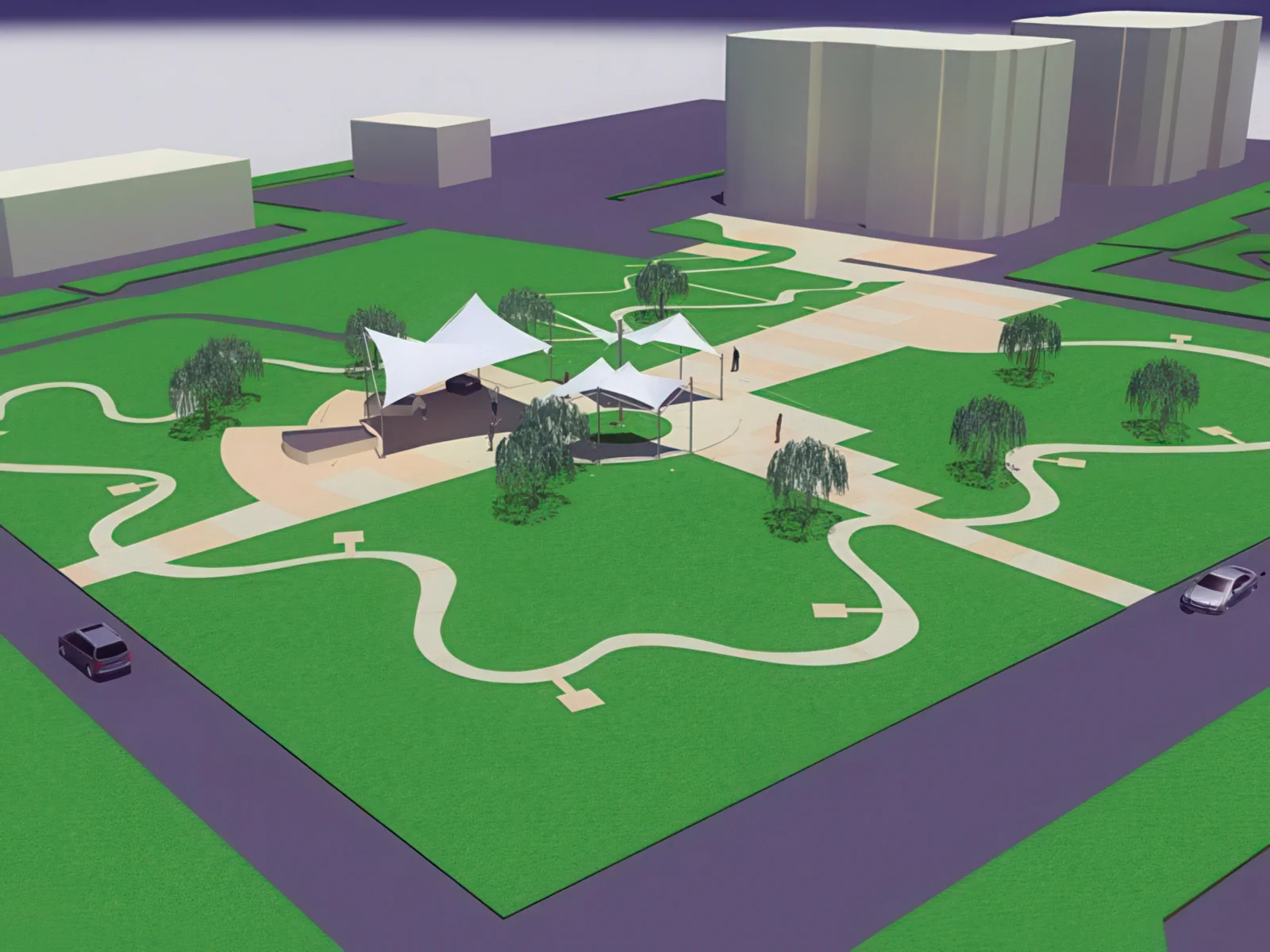 Теневые навесы проект 145