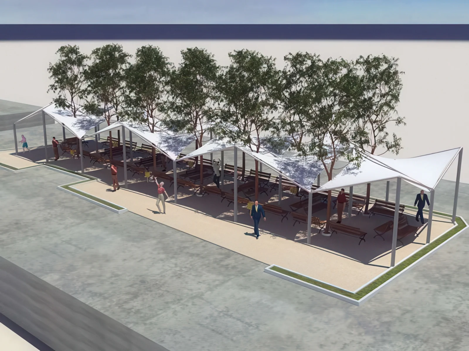 Теневые навесы проект 162