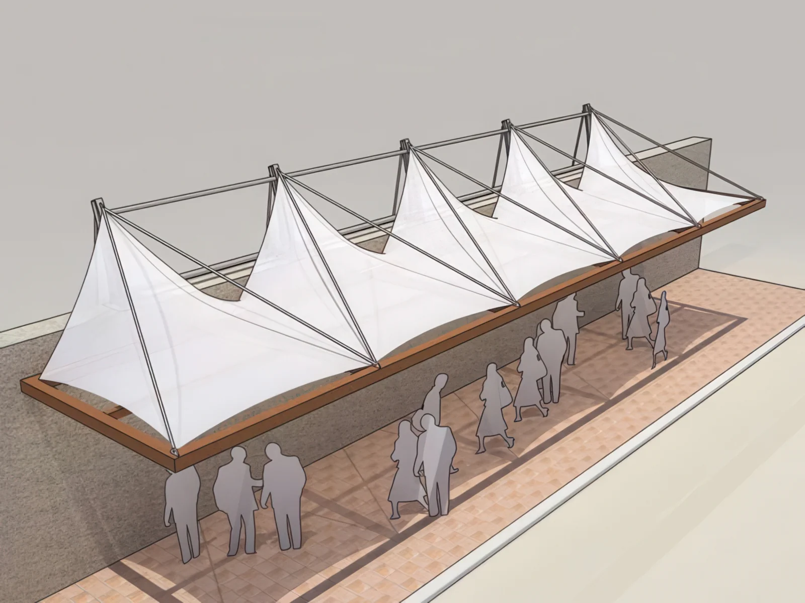 Теневые навесы проект 163