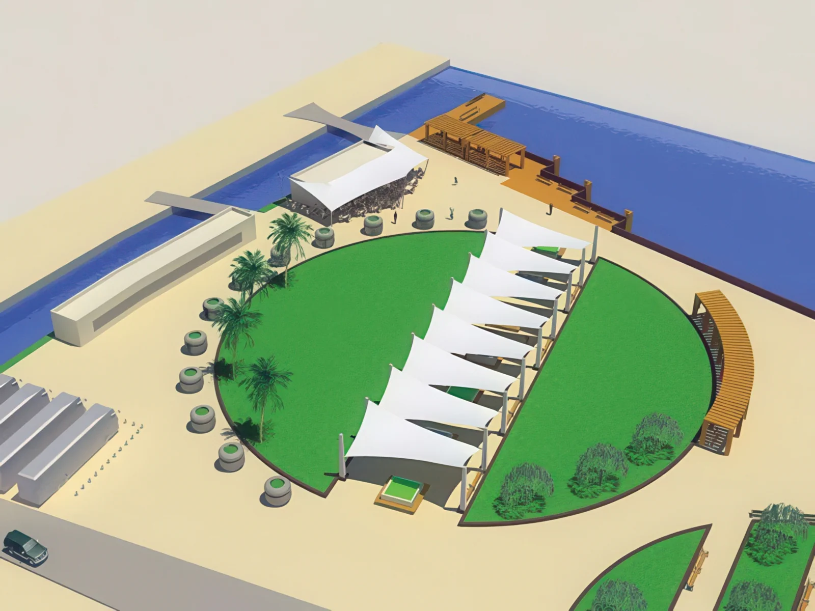 Теневые навесы проект 200