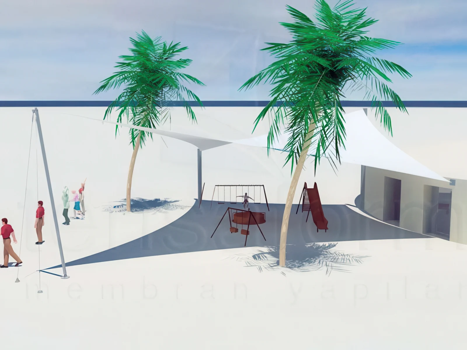 Тенты для социальных объектов проект 6