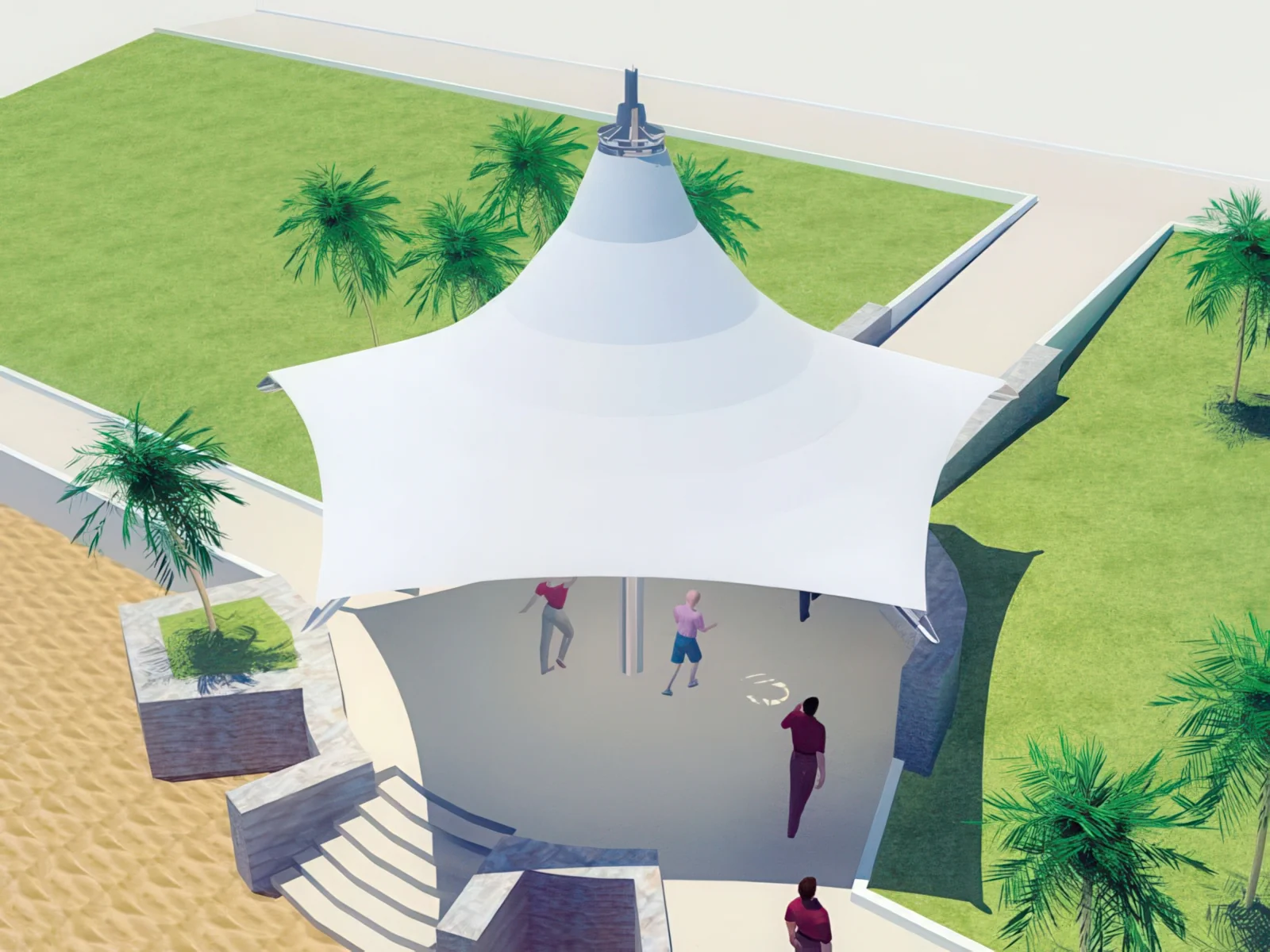 Тенты для социальных объектов проект 11