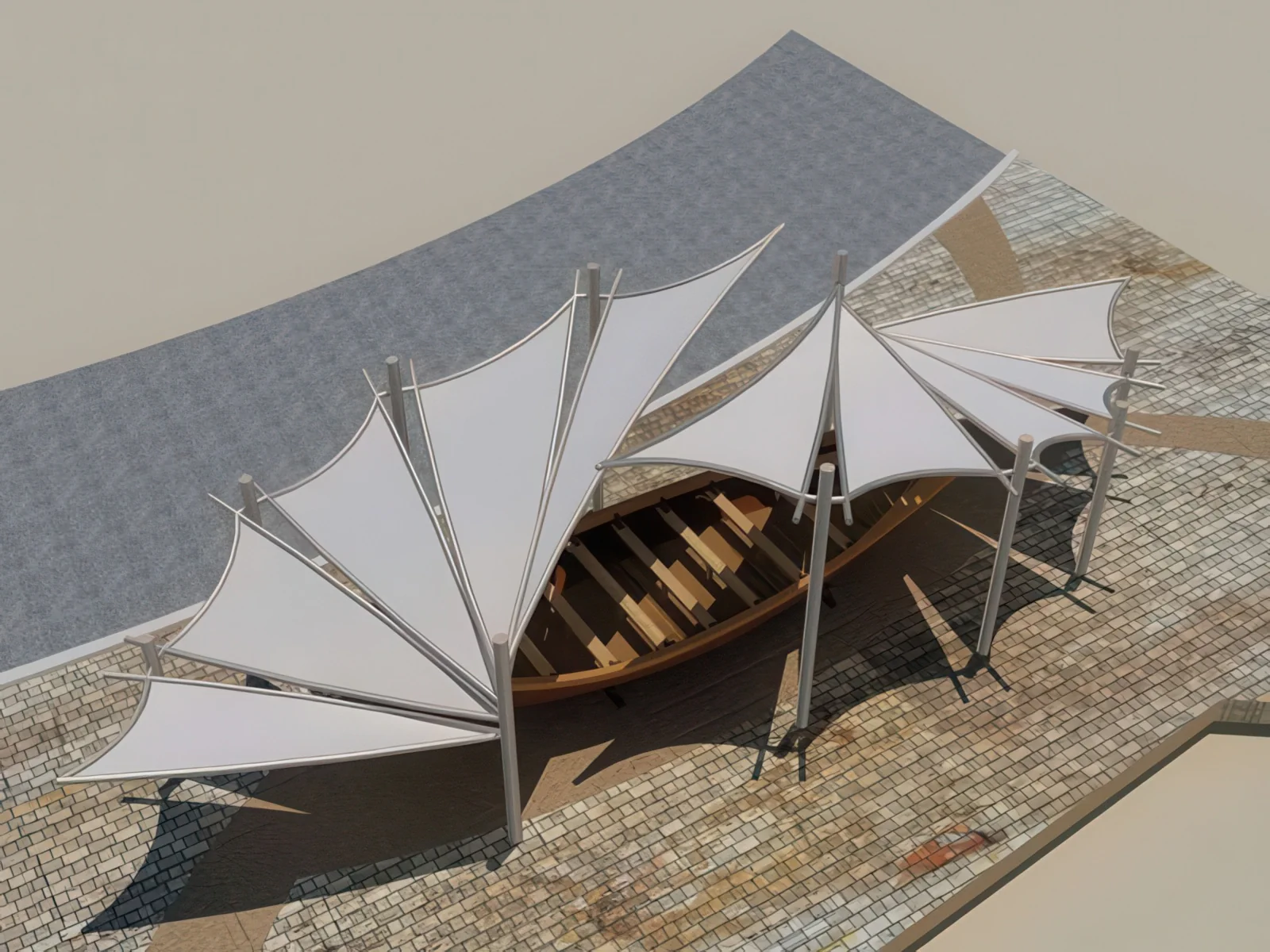 Тенты для социальных объектов проект 16