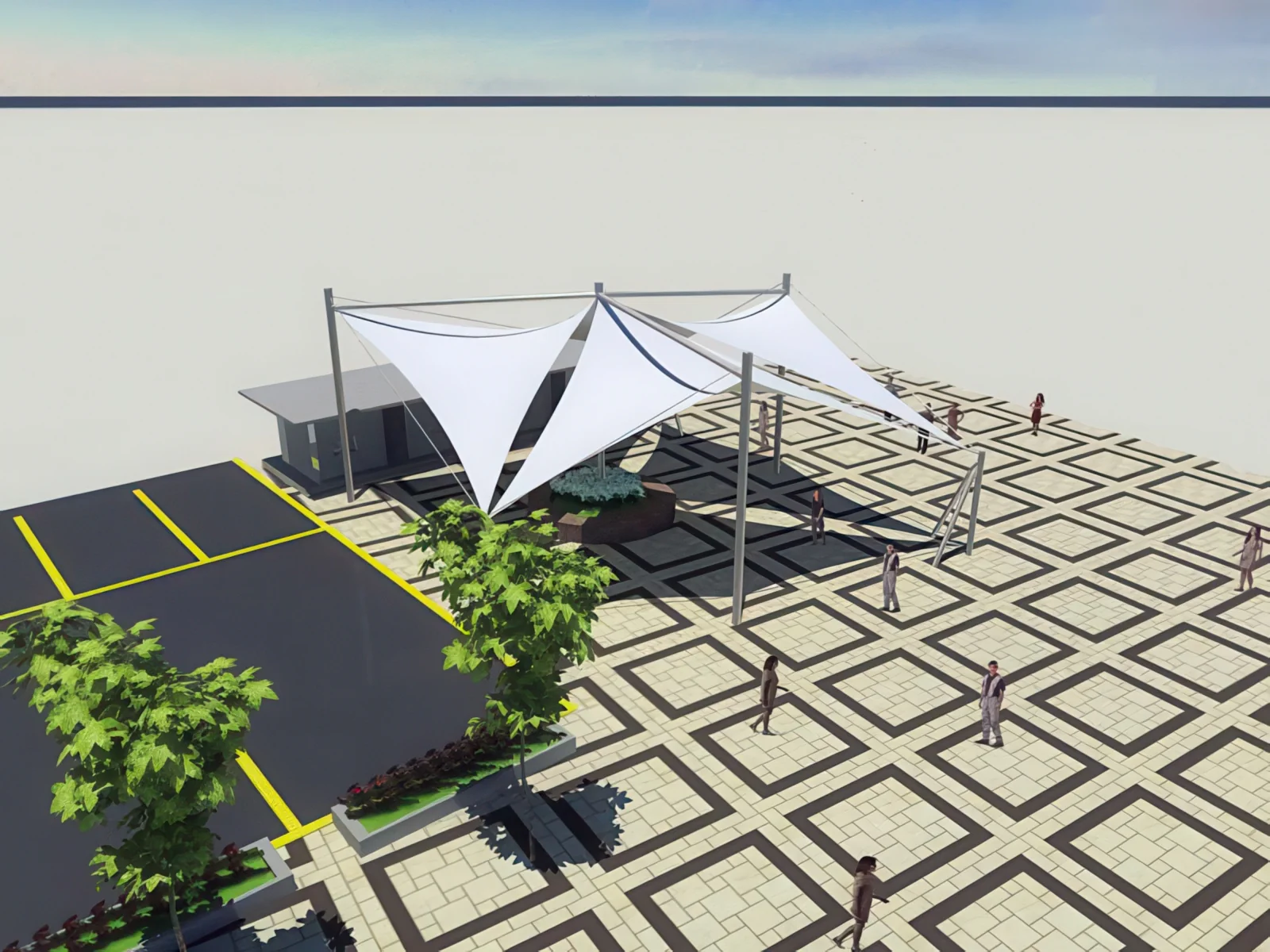 Тенты для социальных объектов проект 19