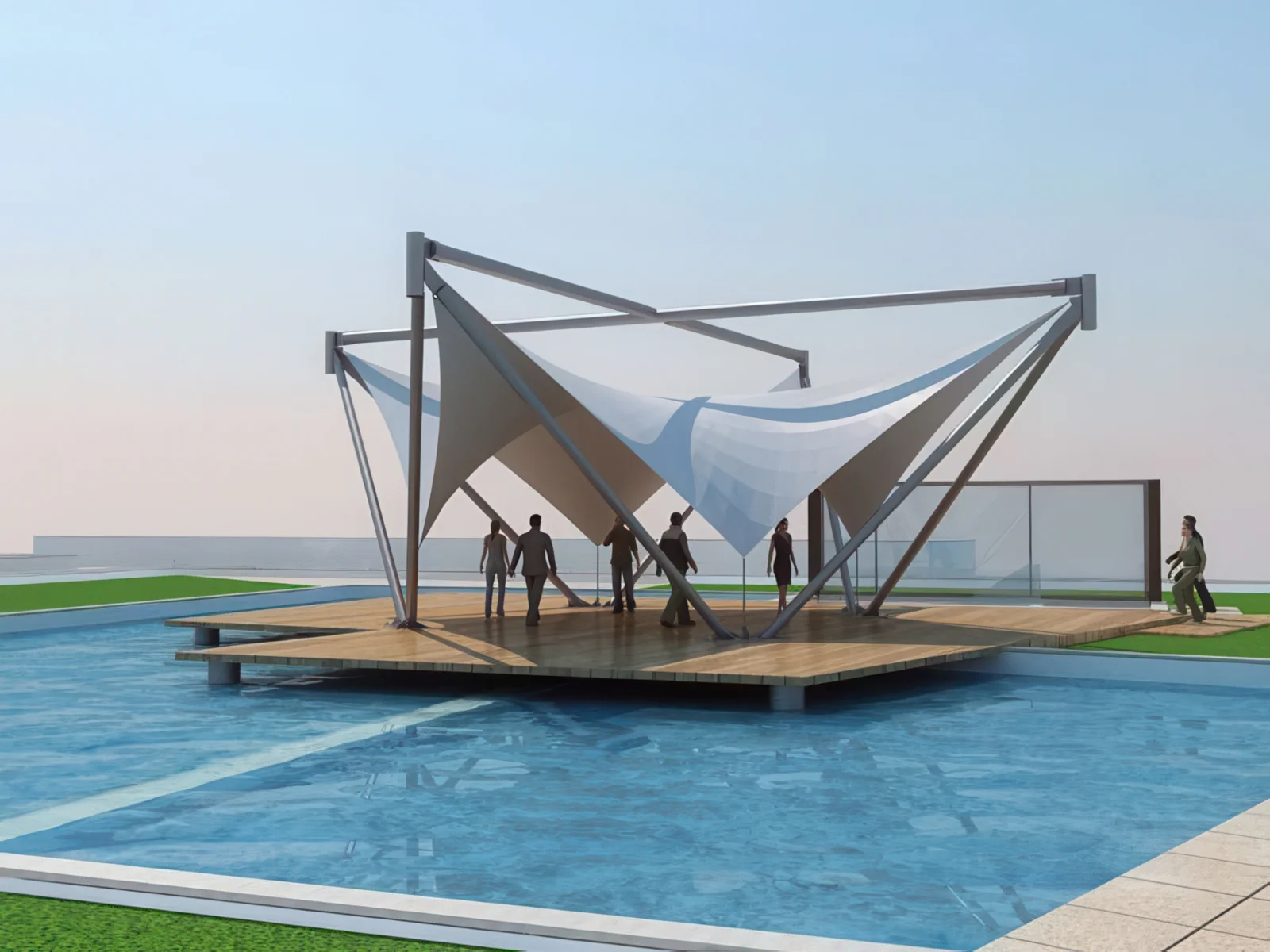 Тенты для социальных объектов проект 24