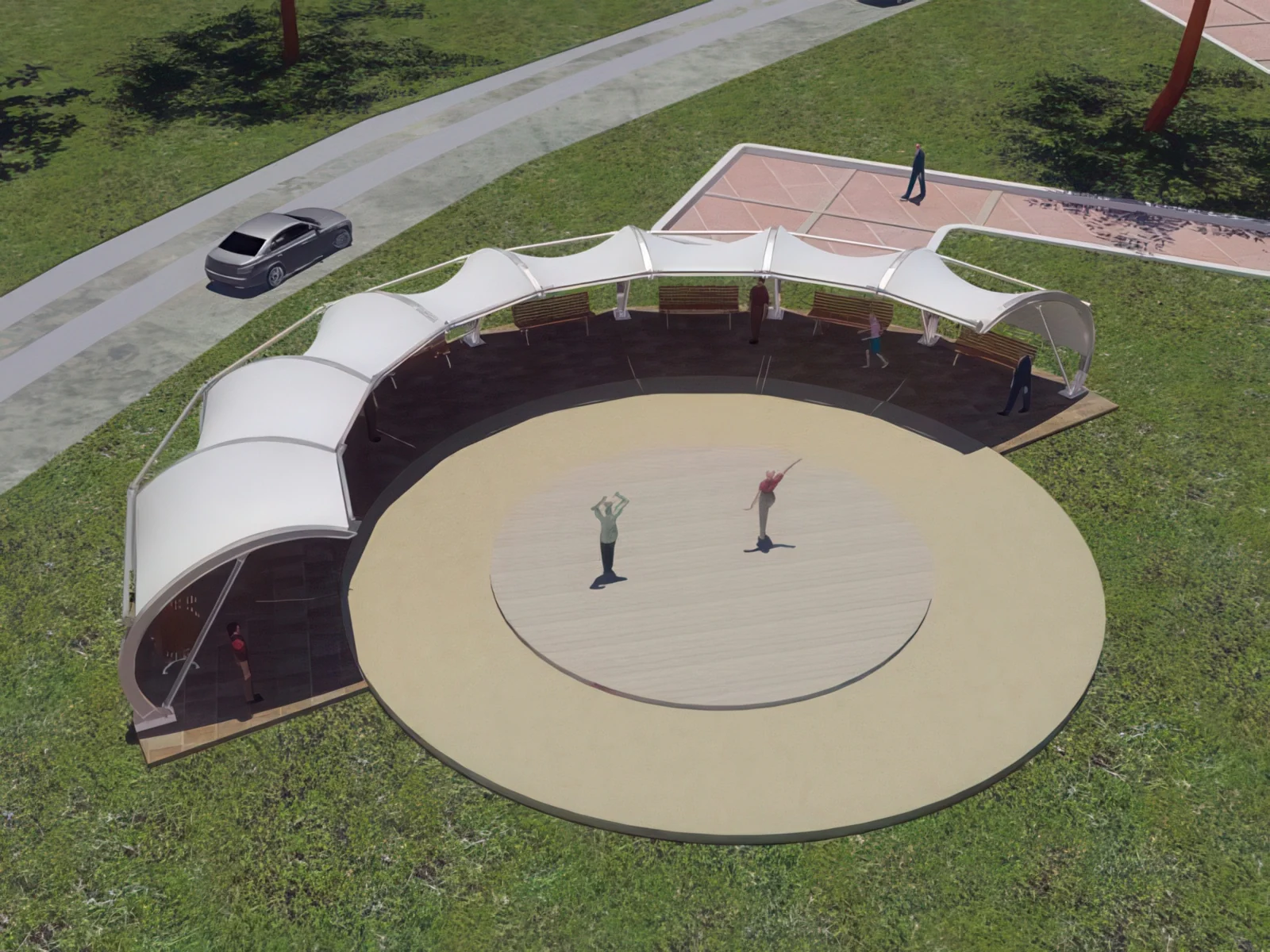 Тенты для социальных объектов проект 49