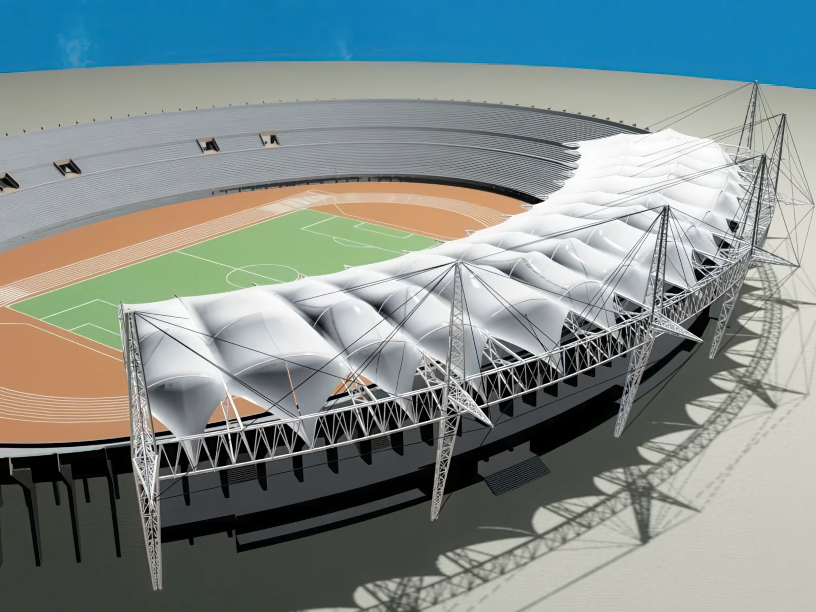 Навесы трибун стадионов проект 1