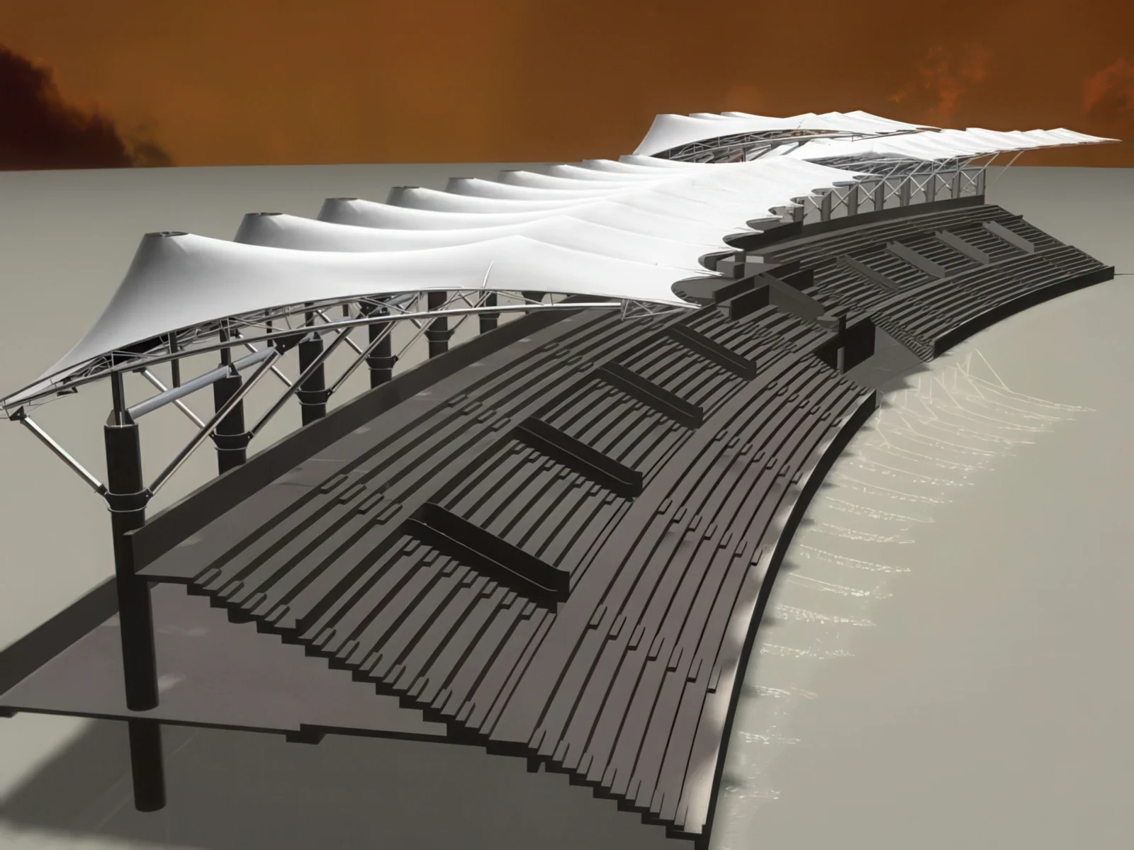 Навесы трибун стадионов проект 6