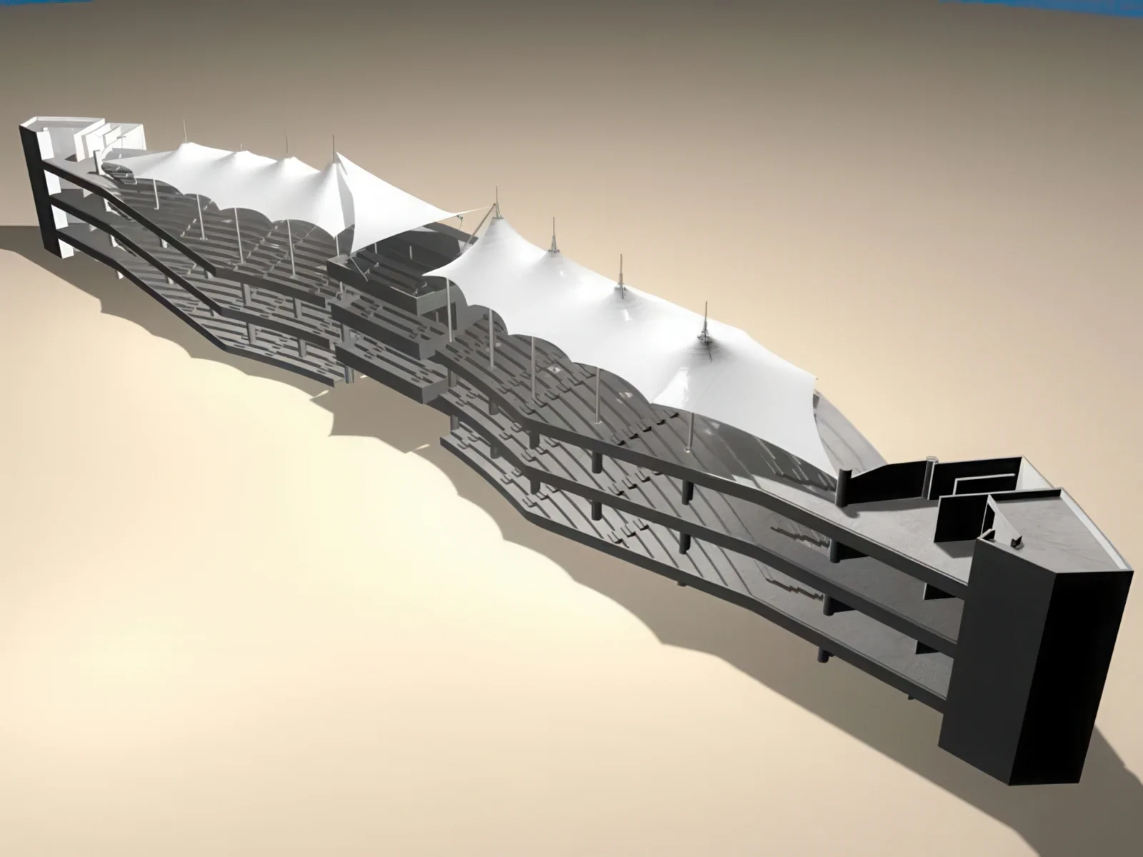 Навесы трибун стадионов проект 21