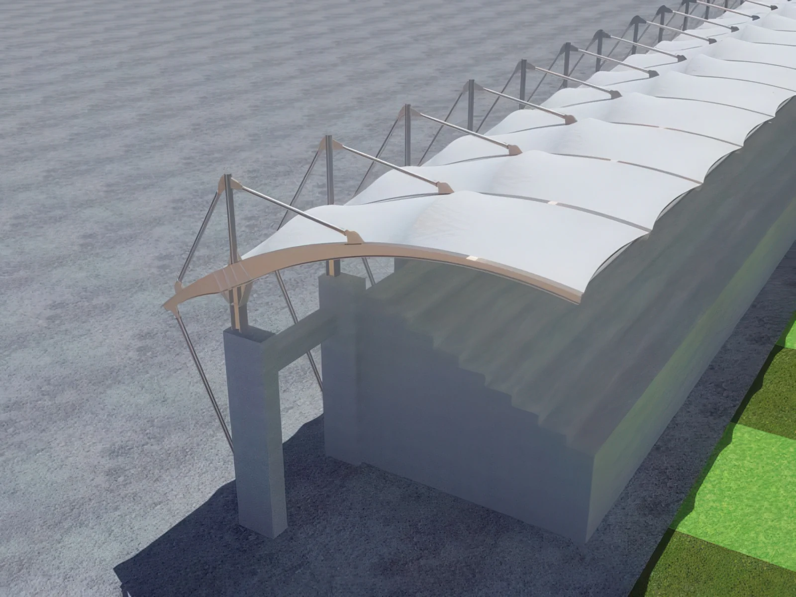 Навесы трибун стадионов проект 58