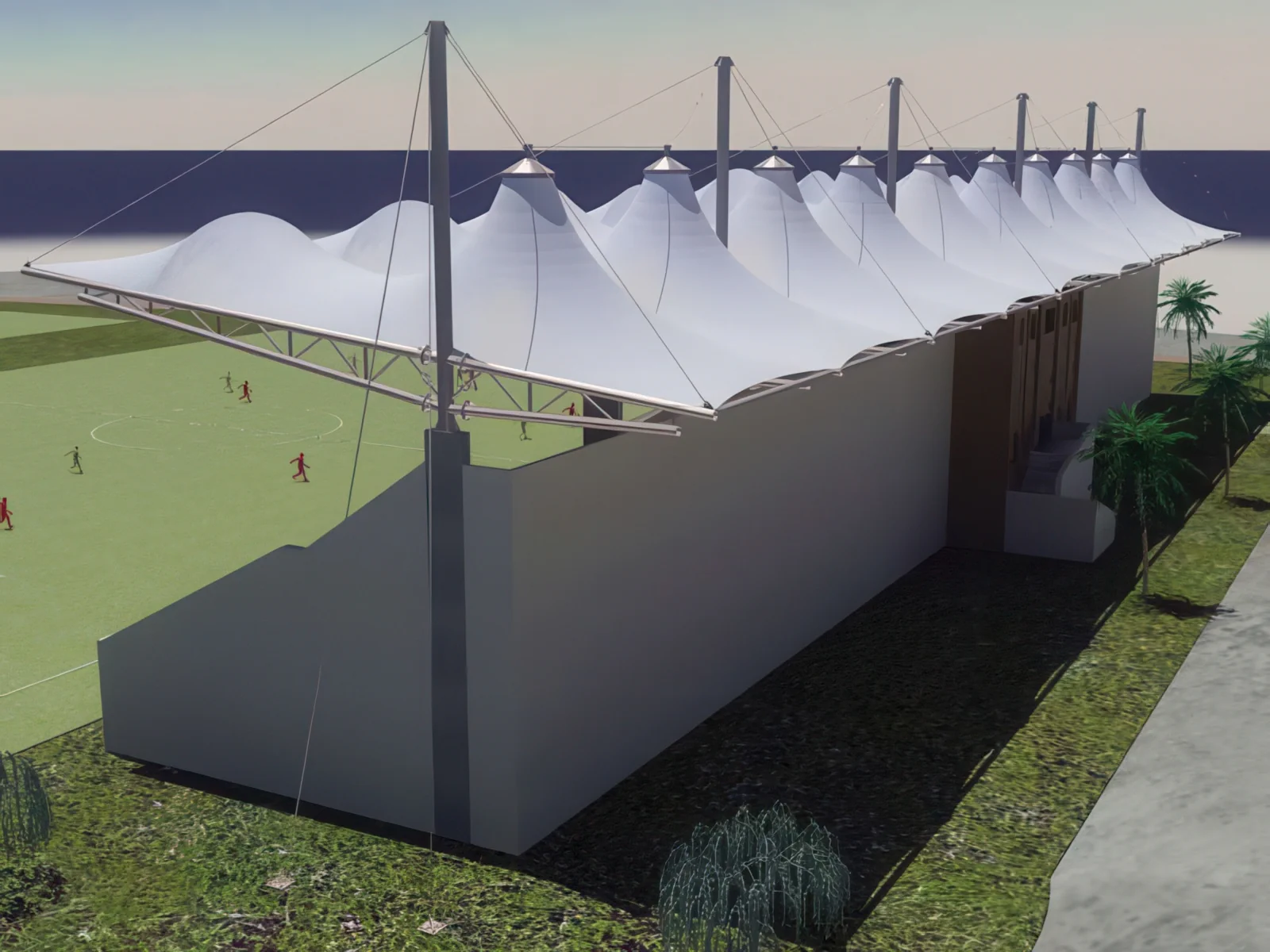 Навесы трибун стадионов проект 100