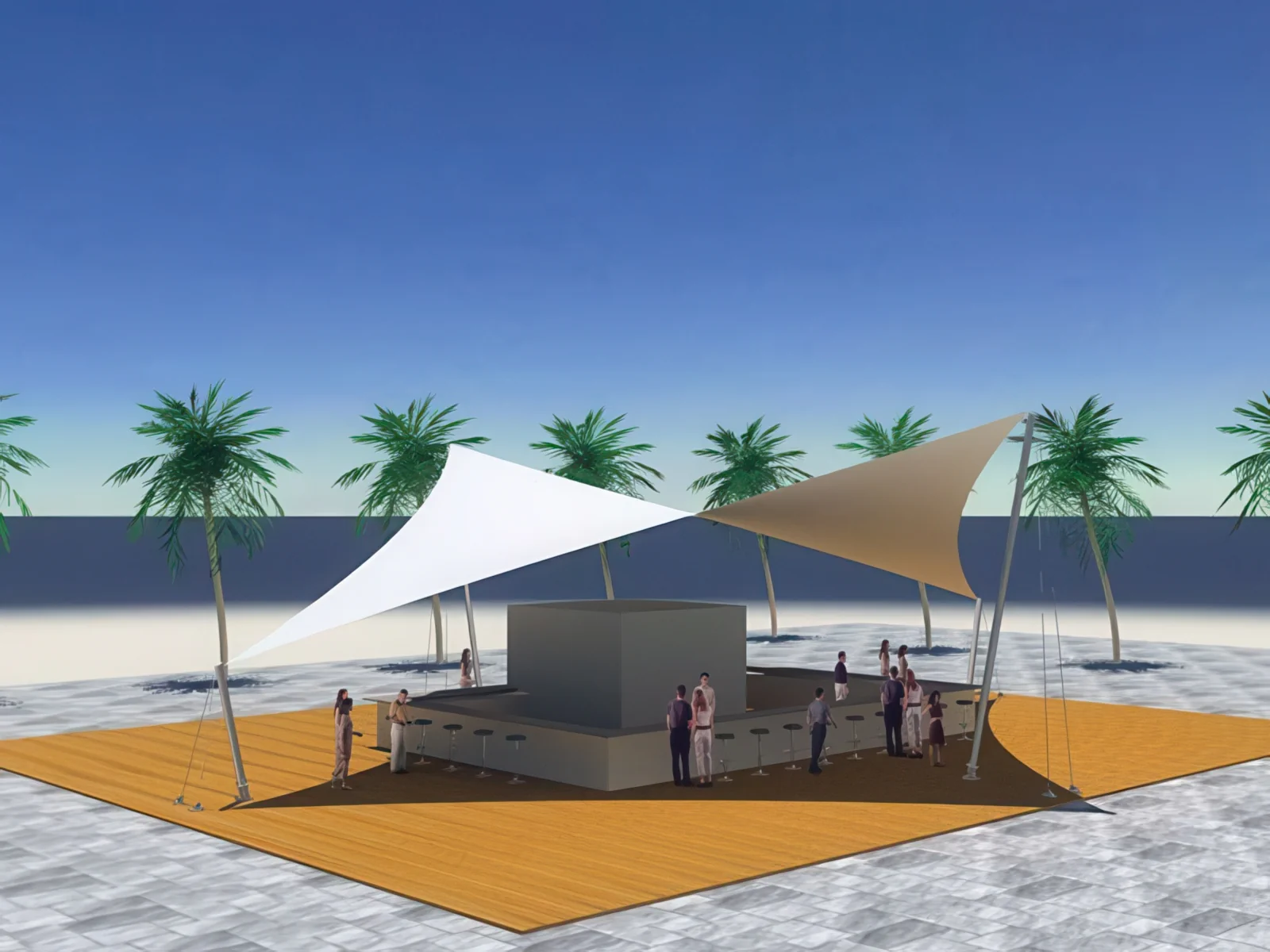 Натяжные тенты проект 22