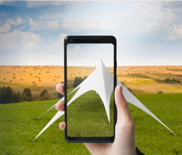 Tent and phone preview